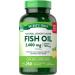 Nature's Truth Burpless Fish Oil 2400mg | 250 Softgels | 720 mg Omega 3 | Natural Lemon Flavor Pills | Non-GMO & Gluten Free Supplement