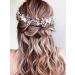 Handcess Flower Wedding Hair Vines Silver Pearls Crystal Headpieces Leaves Rhinestone Bridal Hair Accessoreies for Women and Girls - Buy Online on GoSupps.com
