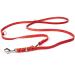 COPCOPET-fat leather line for dogs-3-way adjustable dog leash made of soft leather with carabiners & fittings made of chrome-braided leash 100% handmade in Germany (5.0m x 8mm | red) 5 m x 8 mm red