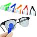 10 Pieces Mini Sun Glasses Eyeglass Microfiber Spectacles Cleaner Soft Brush Cleaning Tool Mini Microfiber Glasses Eyeglasses Cleaner Cleaning Clip (5 Colors Black Green Blue Orange Red)