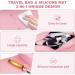 Travel Hair Tools Bag with Silicone Heat Mat Portable 2 in 1 Organizer for Flat Irons Curling Irons & Hair Dryers Essential Travel Accessories for Women (Pink - Buy Online on GoSupps.com