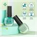 Glamonade Dark Green Misty Grey Nail Polish Set - 10-Free Non Toxic Water Based 0.24 oz 6 Colors Kit for Beginners - Buy Online on GoSupps.com