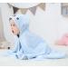 Hilmocho Baby Bath Towel with Hood - Ultra Soft Coral Velvet Blanket for Newborns, Infants, and Toddlers - Ideal for Swimming and Shower - 110x68CM - Blue - Buy Online on GoSupps.com