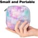 Galaxy Rainbow Pink Pattern Sanitary Napkins Storage Bag - Portable Menstrual Cup Pocket with Zipper for Teenage Girls & Women - Buy Online on GoSupps.com