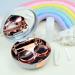 2-Piece Mini Contact Lens Container Set | Portable Travel Case with Mirror - Rose Gold & Silver - Buy Online on GoSupps.com