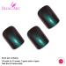 Shop False Nails Bling Art Green Purple Chameleon French Squoval - 24 Stunning Fake Tips for Perfect Nail Art - Buy Online on GoSupps.com