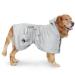 Ownpets Dog Bradge quickly drying terry bathing towel absorbent dog bathing coat with Velcro fastener and adjustable body band thickening (L | gray)