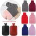 MAIES Hot Water Bottles 2000 ml with Fleece Knitted Cover | Hand Warmer & Water Filled Bag for Ultimate Comfort - International Shipping Available - Buy Online on GoSupps.com
