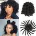 5 Packs Wand Curl Twist Braids Hair Crochet Curly Hair Extension 8inch Synthetic Hair Weave for Women 20strands/pack Xtrend Hair (1B 5packs/Lot) 8 Inch (Pack of 5) 1B