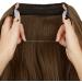 OMGREAT Ombre Halo Hair Extensions 18 Inch Wavy Curly Synthetic Hair - Light Chestnut Brown - Buy Online on GoSupps.com