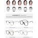 Buy Lanomi Blue Light Filter Reading Glasses - TR90 Frame UV400 Protection Anti-Fatigue | Large Men's & Women's Computer Glasses +0 to +4.0 - Buy Online on GoSupps.com