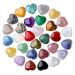 XIANNVXI 30 Pcs Crystals Heart Stones Love Puff Multicolour Healing Crystals Polished Assorted Crystals Natural Gemstones Reiki Decorative Home Accessories Multicolour-30pcs