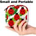 MUOOUM Menstrual Pad Bag Zipper Sanitary Napkin Pouch for Women and Girls - Ladybug on Green Leaves Design - Multi-colored - Buy Online on GoSupps.com