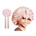 Bonnet Queen Reversible Silk Bonnet for Sleeping Double Layer Satin Bonnet Hair Bonnet Adjustable Tie Bonnets Satin Lined Bonnet Night Sleeping Hair Wrap For Women Jade Pink