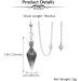 Go Jewelry Aquamarine Gemstone Pendulum Pendant with Chain for Reiki Healing Dowsing & Scrying - Balance Bracelet - Buy Online on GoSupps.com