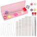 76 PCS Beading Needles Set, Include 60 Beading Needles, 8 Open Beading Needles, 4 Convenient Threading Devices,Needle Threaders for Jewelry Making B02