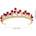 Girl Tiara Red Headband Women Tiaras and Crowns for Women Fake Rose Crown Red Tiara Rose Rhinestone Headband Girls Headbands Rose Rhinestone Crown Bride Crystal Bar Mitzvah - Buy Online on GoSupps.com