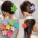Colorful Flower Acrylic Hair Claw Clips - Non Slip Barrettes for Women and Girls - 6 Pack - Buy Online on GoSupps.com