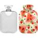 Naanle Watermelon Strawberry Heat Bottle with Cover | 1L Hot Water Bottle for Bed & Pain Relief | Hand & Foot Warmer | Heat & Cold Therapy - Buy Online on GoSupps.com