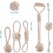 Fonpoo Natural Cotton Dog Toys Set for Medium & Small Dogs | 6-Part Puppy Intelligence Balls - Buy Online on GoSupps.com