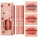 3 Piece Nude Matte Lipstick Set Natural Nude Lipstick Velvet Air Moisture Smooth Crayon Lip Stain  Ultimate Nourishing Color Stick Matte Lipstick 24 Hour Superstay Long Lasting Waterproof Lip Gloss Lipstick for Women Mak...