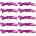 10x Crocodile Hair Clips Barrette Professional Styling Hair Clips Sectioning Clamp for Thick Hair with Nonslip Grip and Wide Teeth for Salon Home Use Women and Girls (Purple)