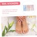 FRCOLOR 12 Sheets toenail Stickers Toe Nail Stickers Trendy Stickers False Nail Covers Nail Stickers Full Nail Wraps Nail Art Stickers Toenails Sticker Full Coverage Decorate Child Assorted Colorx2pcs 10X5.5X0.1CMx2pcs - Buy Online on GoSupps.com