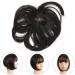 Uonlytech Black Hair Clips Bangs Hair Clip Extension Real Human Hair Topper with Front Bangs Bangs Hair Clip in Hair Wiglets Hairpiece for Woman Girls Lady Black 25X12cm Brown Hair Clips - Buy Online on GoSupps.com
