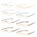 Eyekepper 8 Pack Blue Light Blocking Reading Glasses Rimless Computer Readers +2.00 Blue Light Blocking-b40-8 Pairs 2.0 x