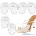 Metatarsal Pads Women Ball of Foot Cushions Reusable High Heel Comfort Pads for Prevent Blisters and Sliping (3 Pairs) (Clear)