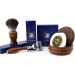 Premium 5-Piece Wooden Shaving Set | Badger Hairbrush Soap & Bowl | International Shipping - Buy Online on GoSupps.com