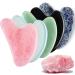 Natural Stone Jade Gouache Scraper Rose Quartz Facial Gua Sha Tools Neck Massager for Face Lifting Beauty Health Pink Natural Stone (Color : Lightblue) - Buy Online on GoSupps.com