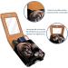 Travel Lipstick Organizer Case | Portable Makeup Bag with Mirror | Black & Gray Puppies Design - Buy Online on GoSupps.com