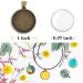 210Pcs Pendant Trays Kit with Glass Cabochon and Necklace Cords Set for Jewelry Making and DIY Crafts - Buy Online on GoSupps.com