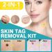 2-in-1 Skin Tag & Mole Remover Kit - Safe & Painless Removal for 2mm-8mm Sized Tags - Easy DIY at Home Green - Buy Online on GoSupps.com