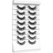 Leipple False Eyelashes 8 Pairs - Professional 8D Mink Lashes - Natural Waterproof Faux Mink Eyelashes (QZ-13) - Buy Online on GoSupps.com