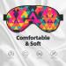 SSIMOO Colorful Triangle Print Eye Mask - Double-Sided Soft & Light Blocking for Better Sleep | International Shipping - Buy Online on GoSupps.com