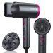 Sawop Hair Dryer with Diffuser Lightweight Blow Dryer for Curly Hair for Women/Men 1800 Watt Ionic HairDryer Blow Dryer with Nozzle for Fast Drying as Salon Portable Dark Grey