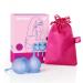 Satisfyer menstrual cup Feel Good - menstrual cup set ' 2 pieces 15 & 20 ml reusable sustainable simple cleaning color: blue blue 1 piece (1 Pack)