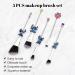 5 Pcs Stitch Makeup Brush Set - Portable Kawaii Cosmetic Brushes for Powder, Eyeshadow, Blush, Lips - Silver Stitch Gifts for Women/Girls - Buy Online on GoSupps.com