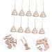COHEALI 1 set with Embellishments Wood Pendant Ornaments Design Snowflakes Ornament Painting Cutouts Ropes Beige 8.00X7.80X0.20CM - Buy Online on GoSupps.com