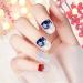 Samuliy Independence Day Press On Nail | Short Square 4th Of July Cute Stick-On Nails - Patriotic Stars And Stripes Designs False Nails For Independence Day Theme - Buy Online on GoSupps.com