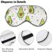 Cute Avocado Floral Sleep Mask - Adjustable Light Blocking Eye Mask for Men & Women | Funny Summer Sleep Shade Cover - Buy Online on GoSupps.com