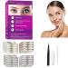 Jeanssar Natural Invisible Single Side Eyelid Tape Stickers(1100Pcs 4styles) Double Eyelid Tape for Hooded Eyes Invisible Instant Eye Lift Without Surgery Perfect for Uneven Mono-Eyelids