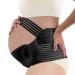 MDHAND Pregnancy Support Belt 3 in 1 Maternity Belt Lumbar Back Support Waist Maternity Belly Bands & Support Relieve Back Hip M Black