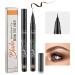 MARIA AYORA Liquid Eyebrow Pencil Brow Tint Pen With Micro Brush Tip Longlasting Waterproof Smudgeproof Eye Brow Makeup Grey Brown(Pack of 2)