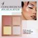 Shop Vegan Highlight Palette - 4 Shimmer Shades for All Skin Types - Cruelty-Free Makeup with Mirrors - Buy Online on GoSupps.com