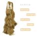 Gairyan 45cm Dark Blonde Claw Clip Ponytail Extensions - Curly Wavy Synthetic Hair for Women - Buy Online on GoSupps.com