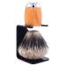 Taconic Shave 3-Band Pure Badger Shaving Brush - Extra-Dense with Beechwood & Chrome Handle - Stand Included | International Shipping Available - Buy Online on GoSupps.com
