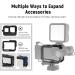 NEEWER All Metal Form Fitting Video Cage for GoPro Hero11/10/9 - 1/4 Threads & Cold Shoes, Supports Max Lens Mod, SmallRig Compatible (ST46) - Buy Online on GoSupps.com